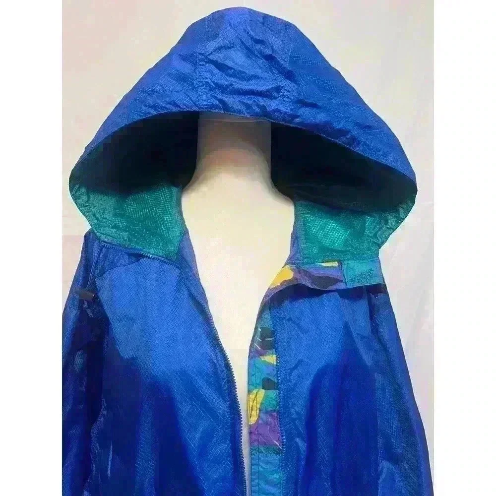 Vintage 90s Columbia Windbreaker Royal Blue - Picture 5 of 9